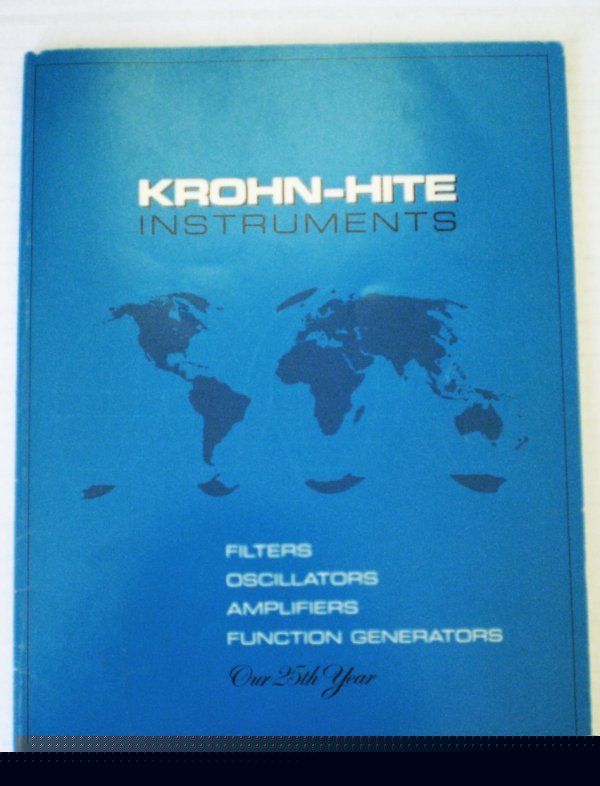 Krohn-hite instruments catalog Â©1974