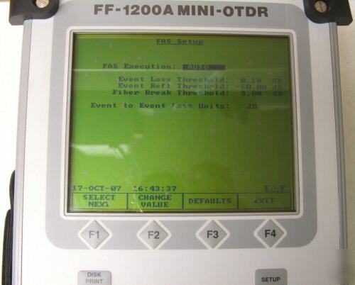 Laser precision ff-1200A feature finder singlemode otdr