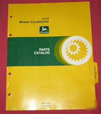  john deere no.1214 mower-conditioner parts manual