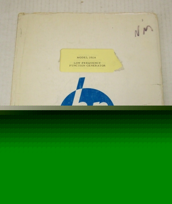 Hp 202A low frequency function generator op/svc manual