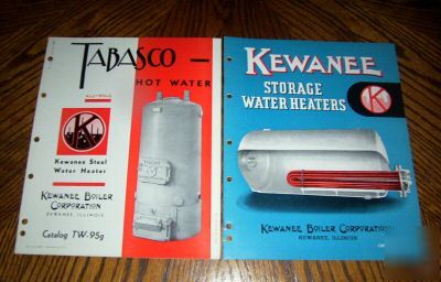 11 rare 1940-50's kewanee boiler co. catalogs, colorful