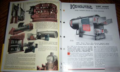 11 rare 1940-50's kewanee boiler co. catalogs, colorful