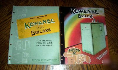 11 rare 1940-50's kewanee boiler co. catalogs, colorful