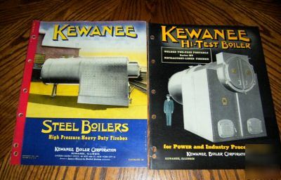 11 rare 1940-50's kewanee boiler co. catalogs, colorful