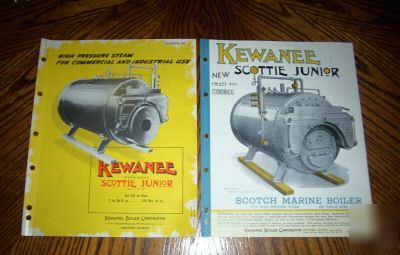 11 rare 1940-50's kewanee boiler co. catalogs, colorful