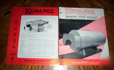 11 rare 1940-50's kewanee boiler co. catalogs, colorful