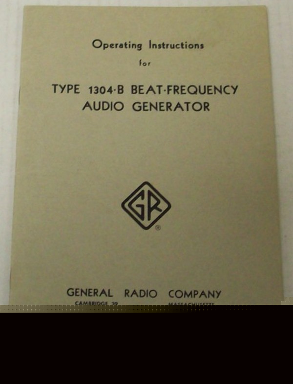 Gr 1304-b beat-frequency audio generator op/svc manual