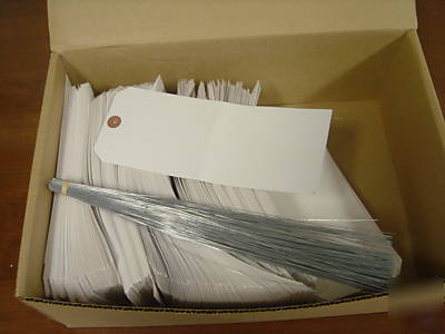 New label tag with wire 500/box 3-1/2â€ x 8-1/2â€ 