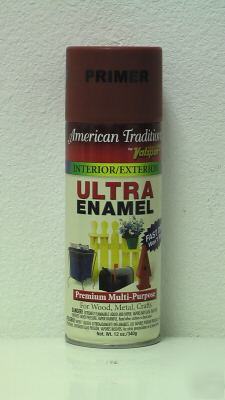 6 cans of american tradition ultra enamel - red primer