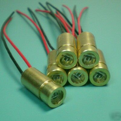 6 x 650NM 5MW laser cross module 3VDC full brass case