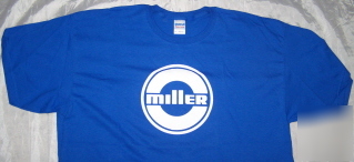 Miller welders logo blue cotton 100% cotton xl,t-shirt