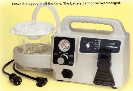 Portable vacuum aspirator sscor s-scort duet aspirator
