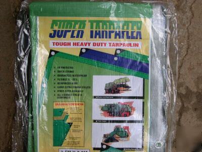  tarpaulin/ tarpaulins-super tough 3.5 m x 5.5 m green