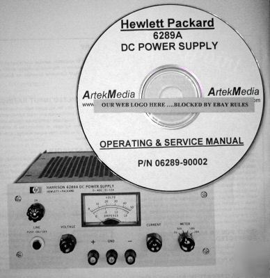 Hp 6289A dc power supply operating & service manual