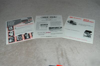 Jones & lamson j&l assorted comparator brochures.