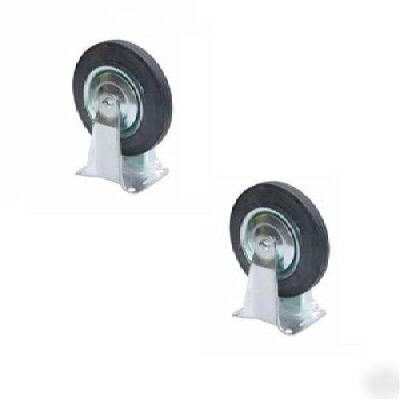 2 x 200MM castor wheel - fixed wheels castors