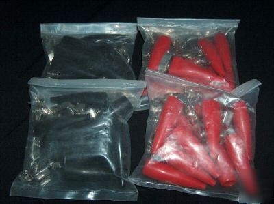 Lot 36 test leads alligator clips w/ red & black hoods