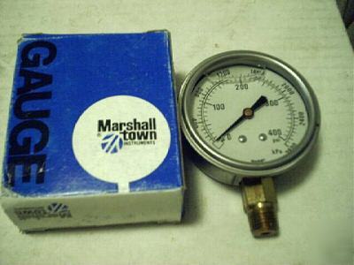 New pressure gauge marshalltown instruments 400PSI brand 