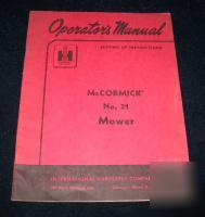 Ih intl harvester mccormick no 31 mower