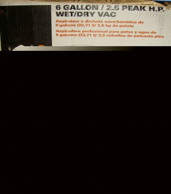 New ridgid 6 gal 2.5HP wet/dry vac WD0625 