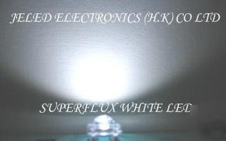 New 50X superflux white 5MM r/h led lamp 25,000MCD f/r