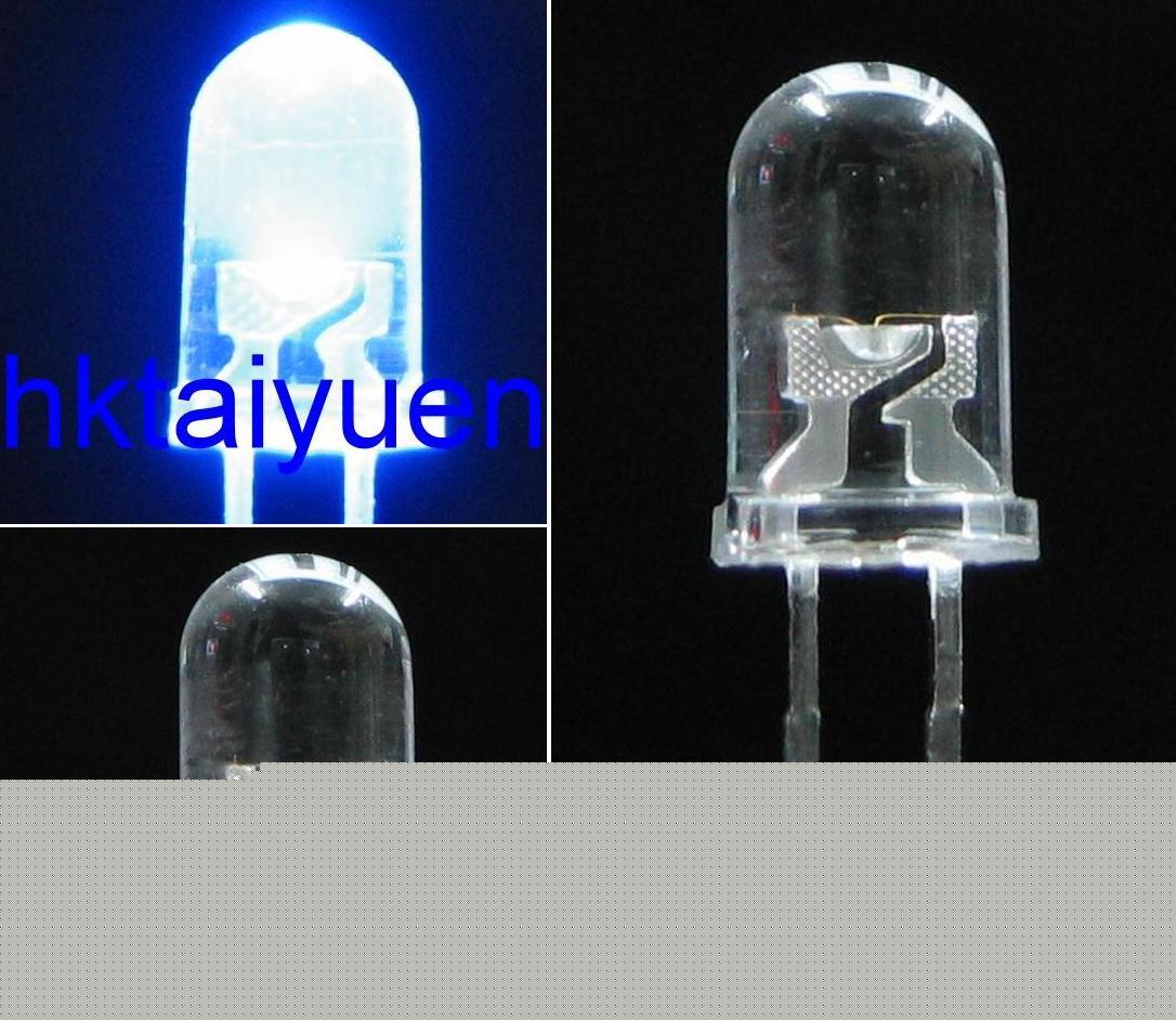 50X blue flash 5MM led 5000MCD bulb lamp free resistor
