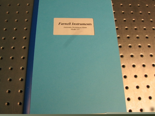 G30983 farnell 257 operation & calibration manual