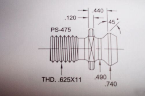 New CAT40 fadal pull studs cat 40 retention knob $6 ea.