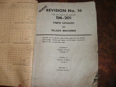 Parts catalogue, case tillage machines