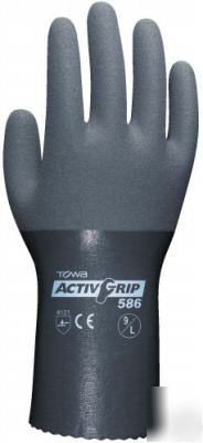 Towa activgrip 585 nitrile gloves 8 m - oil & wet grip