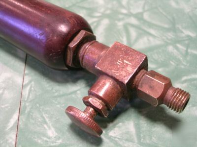 Vintage oxy acetylene gas cutting torch bakelite copper