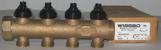 Wirsbo A2553220 4 loop radiant heat manifold