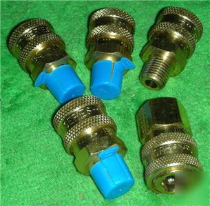 Parker st series high pressure brass male coupler 1/4