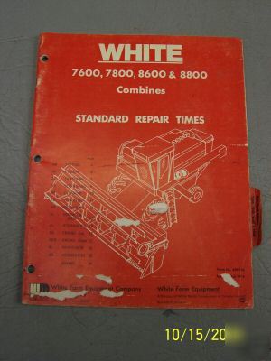 White 7600 7800 8600 8800 repair times manual tractors
