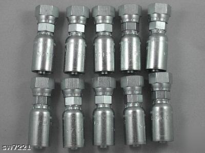 (10) fjx-04-06 female jic hydraulic hose ends/fittings