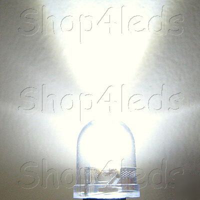 New 100 pcs 10MM 40Â° 5-chips white led 100MA 265,000MCD 