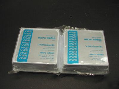 New 2 vwr plain and frosted micro slides 48300-047