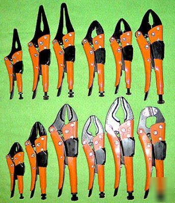 12PC. grip-on epoxy coated locking plier set