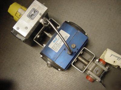 Mcf 3/4 ball valve w/ actuator indi. ss sani 1500 psi