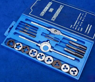 New 21 piece tap & die set in storage case - low p&p - 