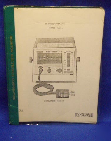 Boonton 42AD instruction manual w/schematics