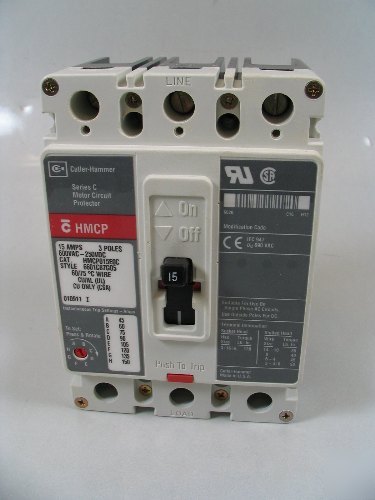 Cutler-hammer 15A 15 amp 3P 600V hmcp circuit breaker