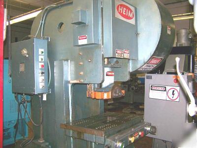 Heim model 70T, 70 ton obi press with air clutch, nice