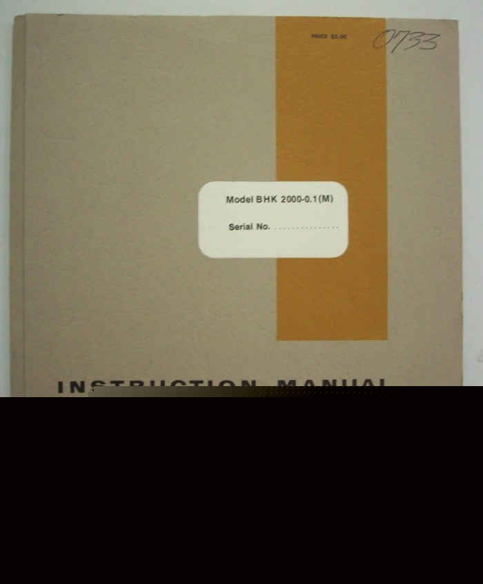 Kepco bhk 2000-0.1(m) regulated dc supply manual