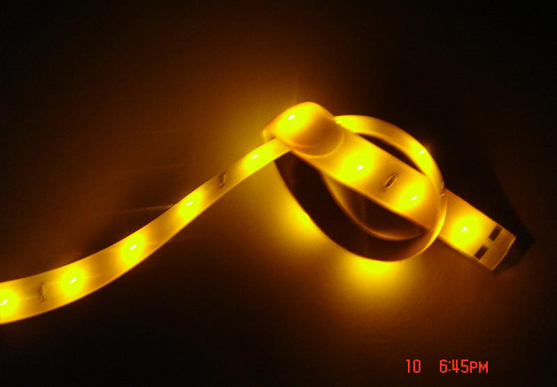 Yellow 12V120CM waterproof flexible 60PCS smd led strip