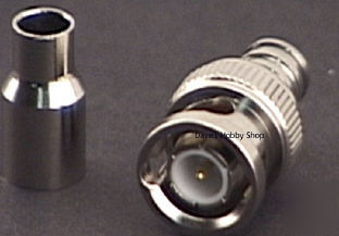 Coax connector bnc male quick crimp rg-58/u 2PK