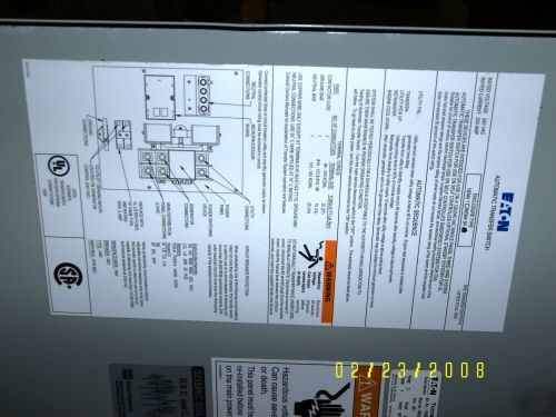 Cutler hammer CHGEN200ATSR automatic transfer switch