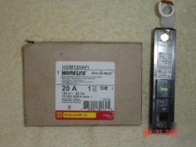 5 square d afci 20AMP circuit breakers