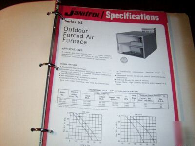 1971 janitrol a/c & heating specification catalog