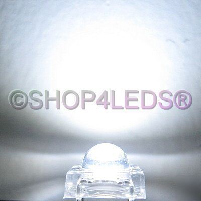 100 pcs 5MM 5-chips white superflux led 100MA 45,000MCD